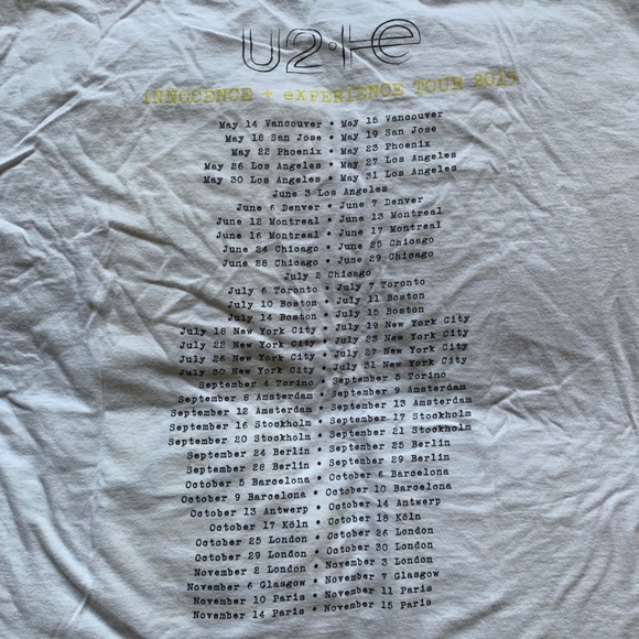 U2 2015 "Innocence & Experience" World Tour (XL) - Picture 2 of 2